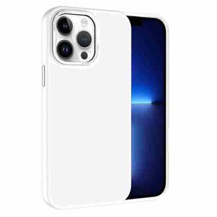 For iPhone 13 Pro Kalebol Metal Lens Frame MagSafe Frosted PC Phone Case(Frosted White)