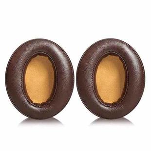 2pcs Insert Lambskin Replacement Earpads For Sennheiser MOMENTUM 2.0(Brown Yellow)