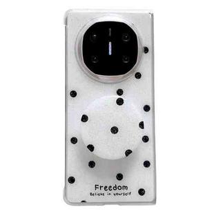 For Huawei Mate X6 Glitter Powder Dots Pattern Phone Case with Holder(White)