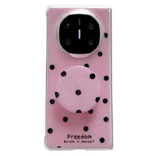 For Huawei Mate X6 Glitter Powder Dots Pattern Phone Case with Holder(Rose Red)
