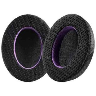 1 Pair Mesh Earphone Replacement Earpads Pads For Sony WH-1000XM4(Black Purple)