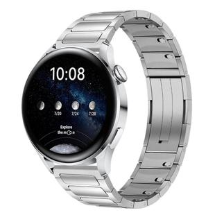22mm Tri-beads Side-detachable Buckle Stainless Steel Watch Band(Silver)