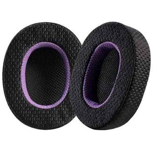 1 Pair Mesh Earphone Replacement Earpads Pads For Sony WH-1000XM5(Black Purple)
