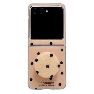 For Motorola Razr 60 Glitter Powder Dots Pattern Phone Case with Holder(Gold)