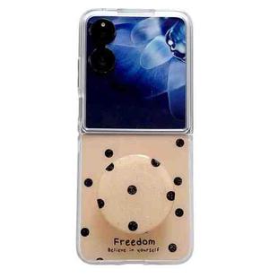 For Xiaomi Mix Flip Glitter Powder Dots Pattern Phone Case with Holder(Gold)