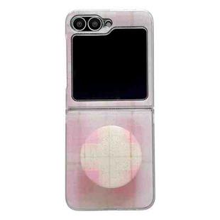 For Samsung Galaxy Z Flip6 Glitter Powder Dots Pattern Phone Case with Holder(Pink)