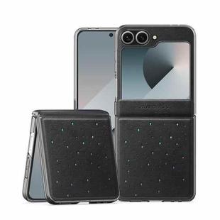 For Samsung Galaxy Z Flip7 FE / Z Flip6 DUX DUCIS STEX Series Star Pattern Leather Folding Phone Case(Black)