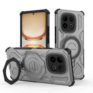 For vivo iQOO Z10 Turbo 5G J-20 Solid Color MagSafe Magnetic TPU+PC Phone Case(Grey)