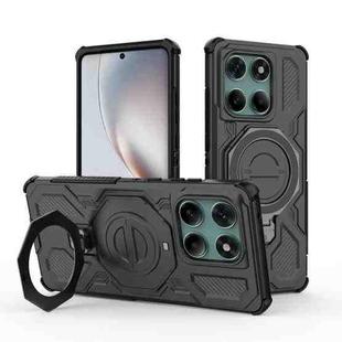 For Motorola Edge 60 Fusion 5G Global J-20 Solid Color MagSafe Magnetic TPU+PC Phone Case(Black)
