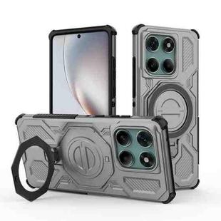 For Motorola Edge 60 Fusion 5G Global J-20 Solid Color MagSafe Magnetic TPU+PC Phone Case(Grey)