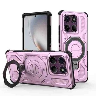 For Motorola Edge 60 Pro 5G J-20 Solid Color MagSafe Magnetic TPU+PC Phone Case(Pink)