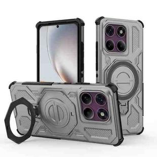 For Motorola Edge 60 Pro 5G J-20 Solid Color MagSafe Magnetic TPU+PC Phone Case(Grey)