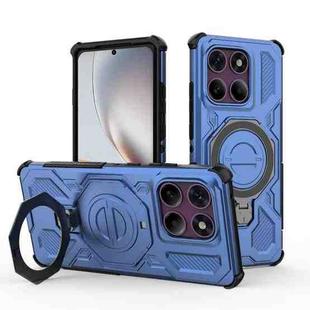 For Motorola Edge 60 Pro 5G J-20 Solid Color MagSafe Magnetic TPU+PC Phone Case(Blue)