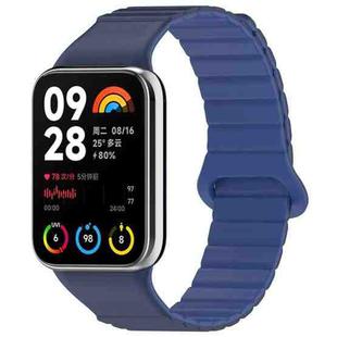 For Xiaomi Smart Band 9 Pro / Redmi Watch 5 Two Color Magnetic Silicone Watch Band(Navy Blue Dark Blue)