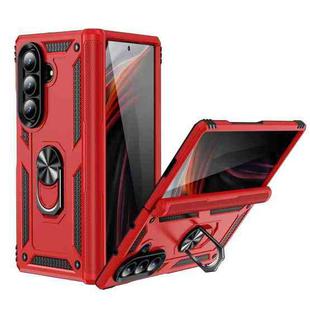 For Samsung Galaxy Z Fold7 5G Shockproof TPU + PC Phone Case with Holder(Red)
