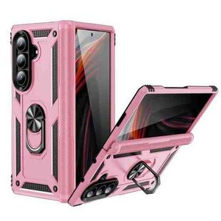 For Samsung Galaxy Z Fold7 5G Shockproof TPU + PC Phone Case with Holder(Rose Gold)