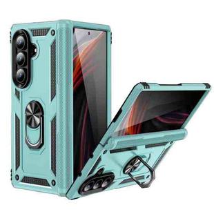 For Samsung Galaxy Z Fold7 5G Shockproof TPU + PC Phone Case with Holder(Dark Green)