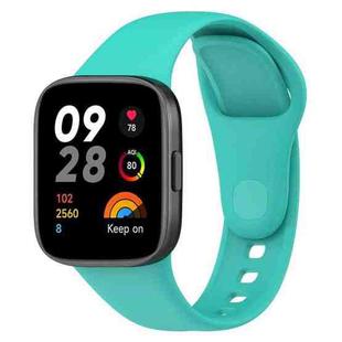 For Redmi Watch 3 xDfind Solid Color Silicone Watch Band, with Button(Teal)