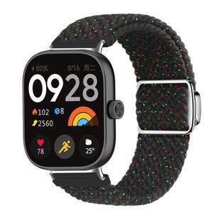For Xiaomi Smart Band 9 Pro / Redmi Watch 5 Braided Loop Magnetic Buckle Watch Band(Colorful Black)
