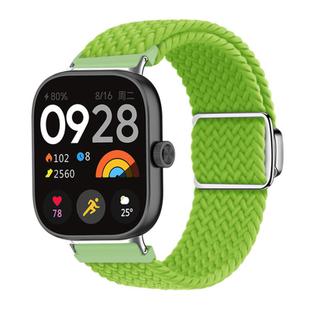 For Xiaomi Smart Band 9 Pro / Redmi Watch 5 Braided Loop Magnetic Buckle Watch Band(Yellow Green)