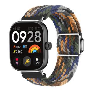 For Xiaomi Smart Band 9 Pro / Redmi Watch 5 Braided Loop Magnetic Buckle Watch Band(Camouflage Colorful)