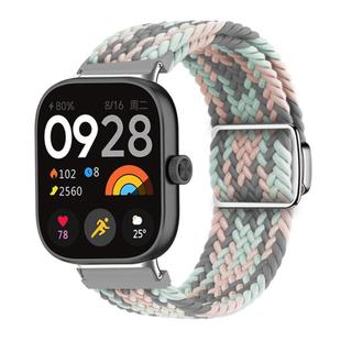 For Xiaomi Smart Band 9 Pro / Redmi Watch 5 Braided Loop Magnetic Buckle Watch Band(Coral)