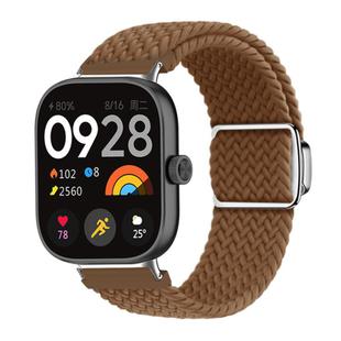 For Xiaomi Smart Band 9 Pro / Redmi Watch 5 Braided Loop Magnetic Buckle Watch Band(Brown)