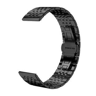 18mm xDfind Seven-bead Solid Stainless Steel Watch Band(Black)
