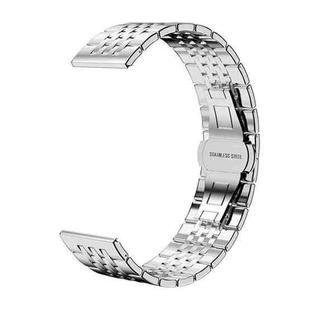 18mm xDfind Seven-bead Solid Stainless Steel Watch Band(Silver)