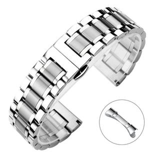 18mm xDfind Five-bead Solid Stainless Steel Butterfly Buckle Watch Band(Silver)