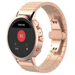 18mm xDfind One-bead Bamboo Solid Stainless Steel Watch Band(Rose Gold)