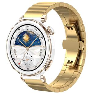 22mm xDfind One-bead Bamboo Solid Stainless Steel Watch Band(Gold)