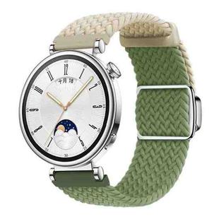18mm Woven Splicing Color Magnetic Silver Buckle Watch Band(Starlight Cactus)