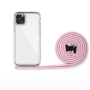 For iPhone 11 PC+TPU Transparent All-inclusive Acrylic 2-in-1 Shockproof Phone Protective Case with Lanyard(Light Purple)