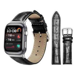 For Huawei Watch D2 22mm xDfind Bamboo Texture Pin Buckle Leather Watch Band(Black)