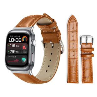 For Huawei Watch D2 22mm xDfind Bamboo Texture Pin Buckle Leather Watch Band(Light Brown)