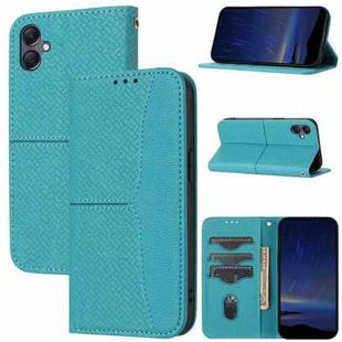 For Samsung Galaxy A07 4G / A06 4G Woven Texture Stitching Magnetic Leather Phone Case(Blue)