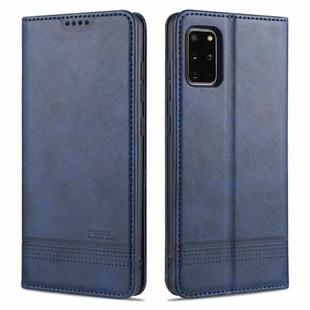 For Samsung Galaxy S20 AZNS Magnetic Calf Texture Horizontal Flip Leather Case with Card Slots & Holder & Wallet(Dark Blue)