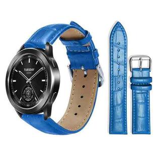 22mm For Xiaomi Watch S3/2 Pro/S2/S1 xDfind Bamboo Texture Pin Buckle Leather Watch Band(Blue)