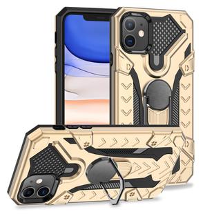 For iPhone 11 Armor Knight Series 2 in 1 PC + TPU Protective Case with Ring Holder(Gold)