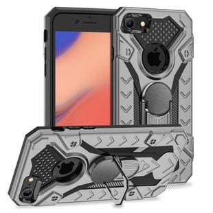 For iPhone SE 2022 / SE 2020 / 8 / 7 Armor Knight Series 2 in 1 PC + TPU Protective Case with Ring Holder(Grey)