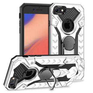For iPhone SE 2022 / SE 2020 / 8 / 7 Armor Knight Series 2 in 1 PC + TPU Protective Case with Ring Holder(Silver)