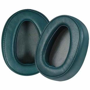 1 Pair Protein Leather Earphone Replacement Earpads Pads For Sony MDR-100A / MDR-100AAP / DR-H600A(Dark Green)
