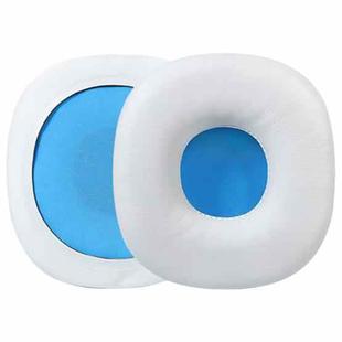 2pcs Protein Leather Earphone Replacement Earpads Pads For Sony NWZ-WH505 / NWZ-WH303(White Blue Net)
