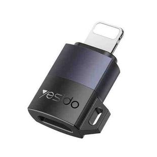 Yesido GS30 Micro USB Female to 8 Pin Male 12W Charging Adapter(Black)