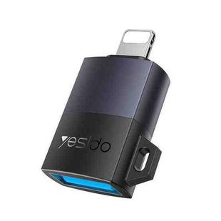 Yesido GS32 USB 2.0 Female to 8 Pin Male 480Mbps Charging Adapter(Black)