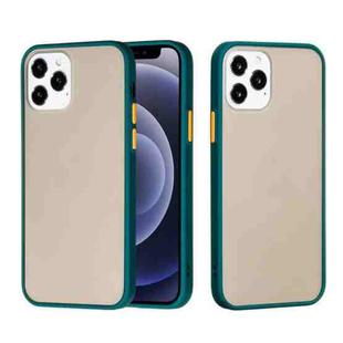 For iPhone 12 mini Skin Hand Feeling Series Shockproof Frosted PC+ TPU Protective Case(Dark Green)