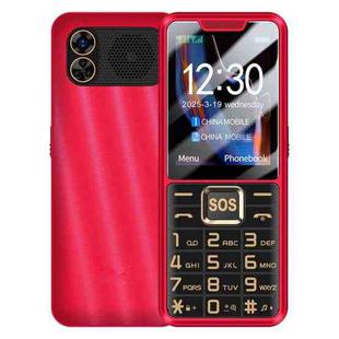 K3 2G Keypad Phone, 2.4 inch, LED Flashlight, Big Keyboard Big Fonts, SOS, Network: 2G, Dual SIM, Plug:US Plug(Red)