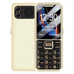 K3 2G Keypad Phone, 2.4 inch, LED Flashlight, Big Keyboard Big Fonts, SOS, Network: 2G, Dual SIM, Plug:US Plug(Gold)