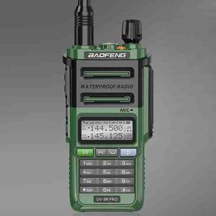 Baofeng UV-9R PRO Dot Matrix LCD Screen IP57 Waterproof Handheld Analog Walkie Talkie, Plug:EU Plug(Green)